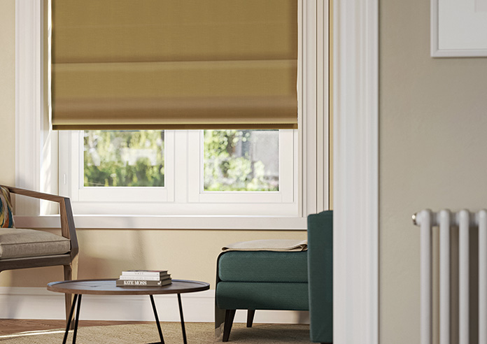 Kyoto Faux Silk, Gold - Roman Blind - Image 5